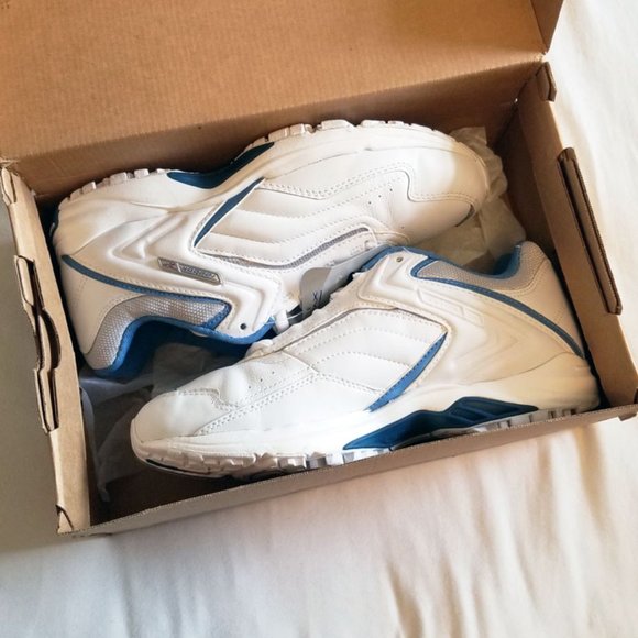🆕️ Vintage Reebok Roadspeed DMX White Blue Active Walking Shoes Wide Width - Picture 2 of 5